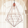 Buy Diamond Retro Style Pendant Lamp Gold 59910 - prices